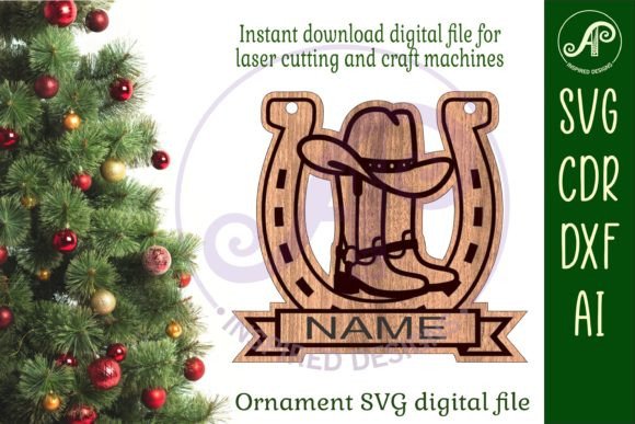 Cowboy Rodeo Christmas Ornament SVG Review