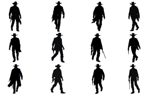 Embroidery Review: Silhouette of Cowboys Walking Bundle Set