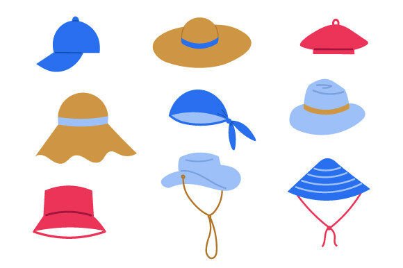 Hats Items Vector Clipart Review for Embroidery Projects