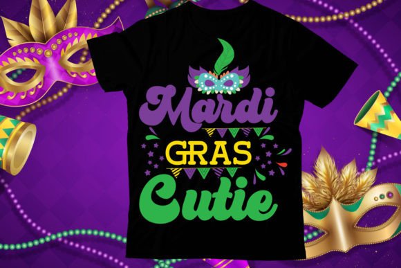 Mardi Gras Cutie T-Shirt Design Review: A Playful Embroidery Asset