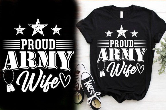 PROUD ARMY WIFE T-Shirt Design Review