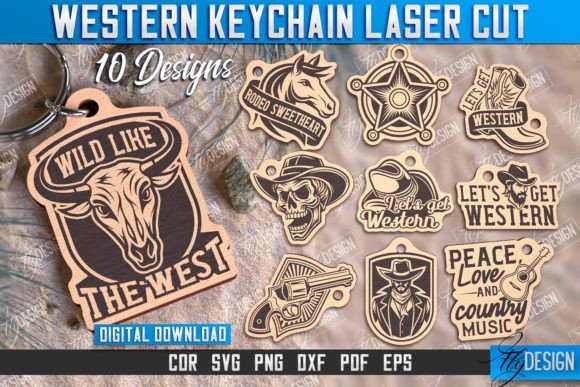 Western Keychain Laser Cut Design Bundle Review